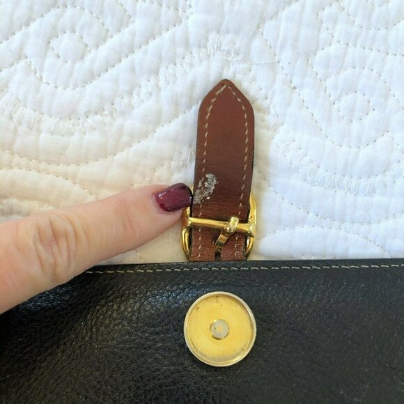 Bally Vintage Black and Brown Leather Crossbody Flap Front Bag - Picture 11 of 11